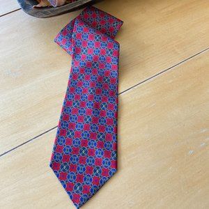 CHRISTIAN DIOR MONSIEUR RED SILK TIE